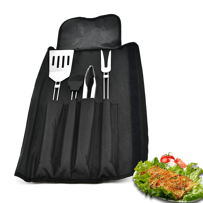 Camping Cooking Accessories Set - 4pcs BBQ Tools Set Barbecue Stainless