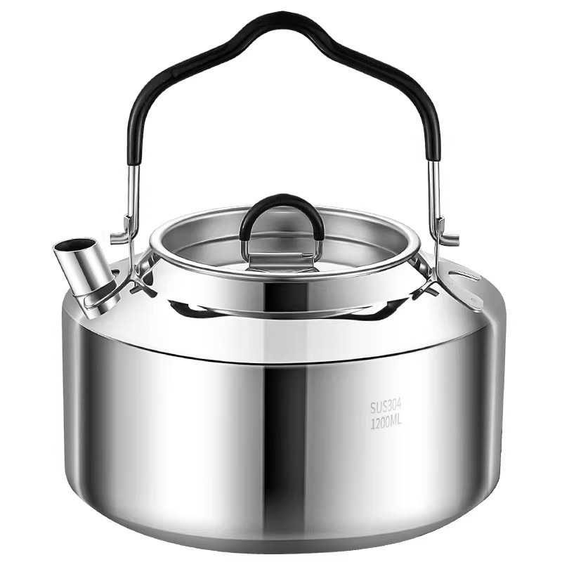 Camping Cooking Kettle - Food Grade 304 Stainless Steel Portable