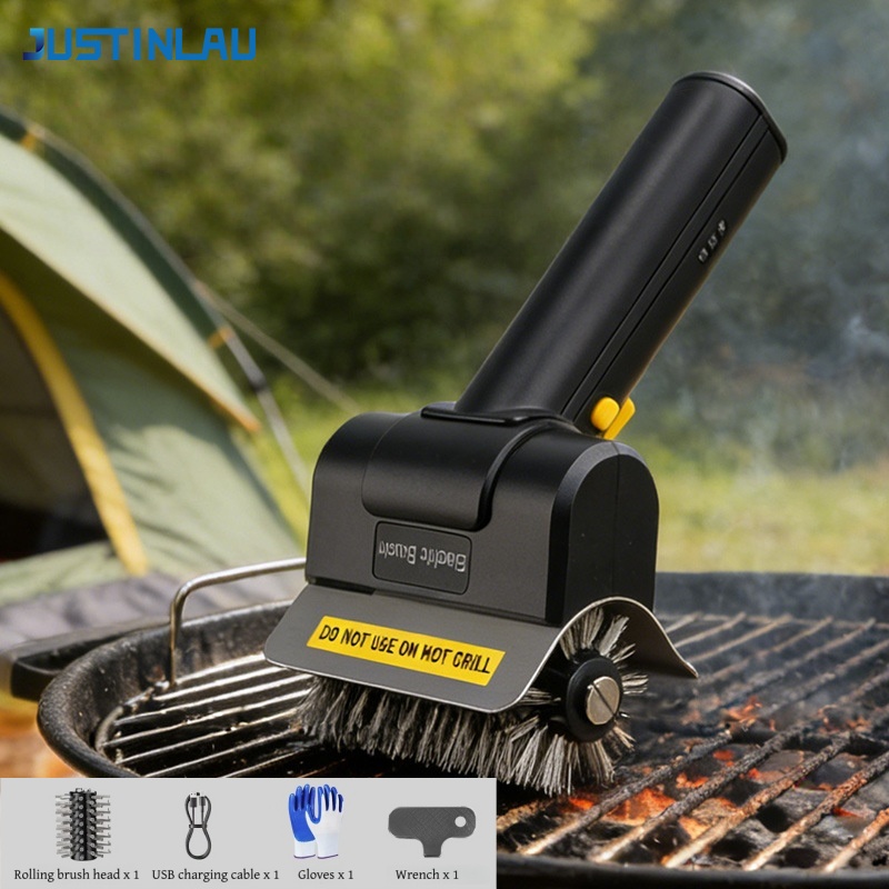 Camping Cooking Griddle - JUSTINLAU Electric Grill Brush Dirt＆Grime Removal