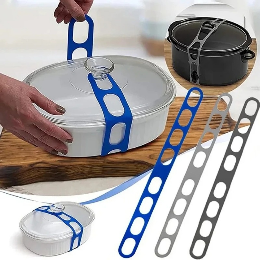 Camping Cooking Utilities - Reusable Silicone Elastic Pot Lid Holder