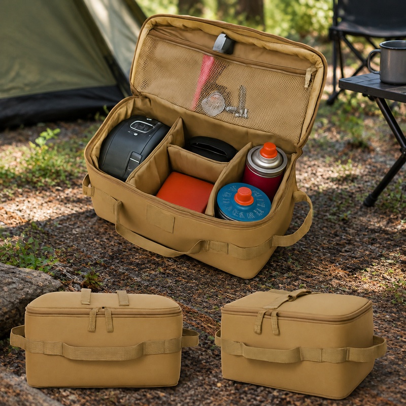Camping Outdoor Cooking Set - Durable Outdoor Camping Storage Tote with