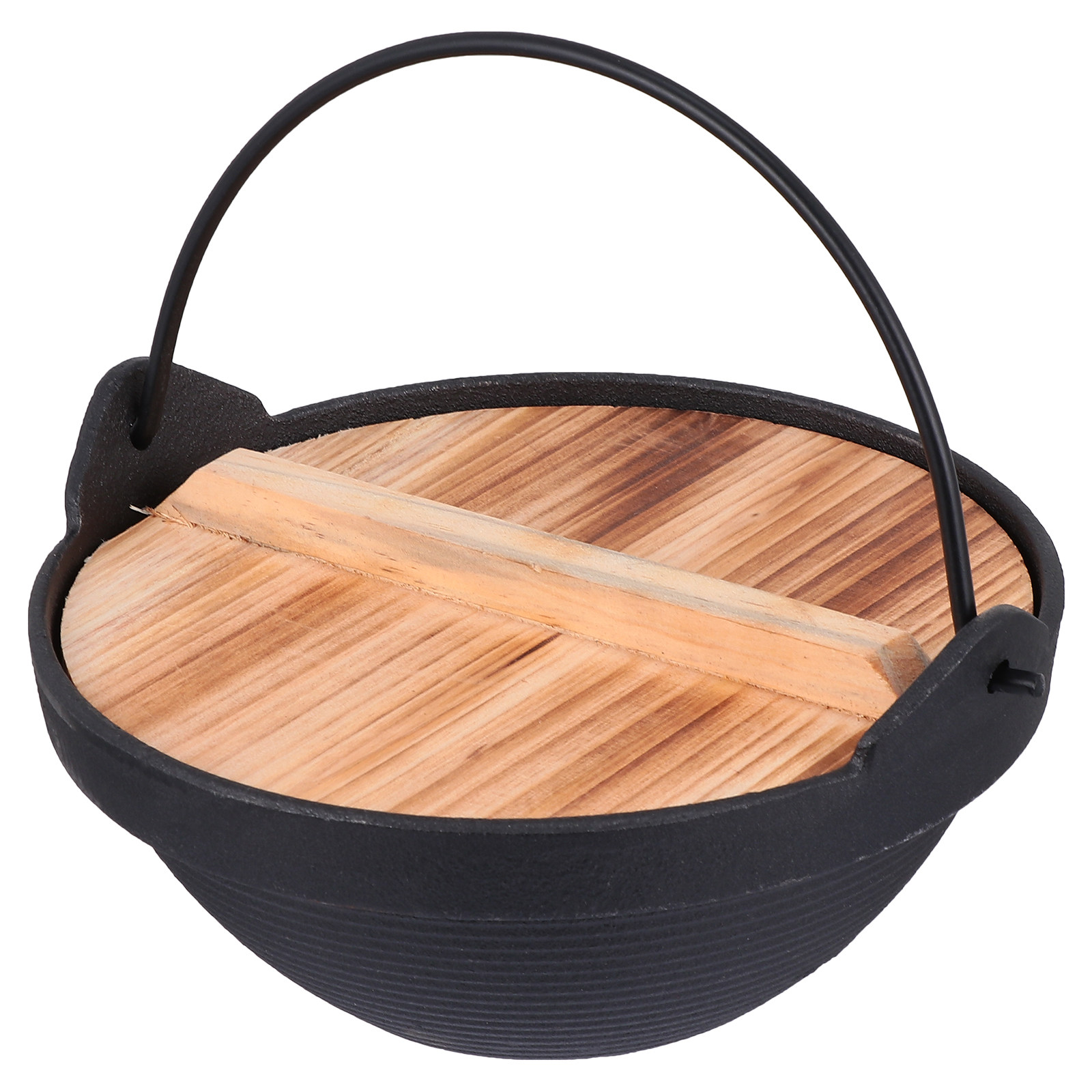 Camping Cooking Pot With Lid - 1Set Outdoor Cast Iron Camping Pot