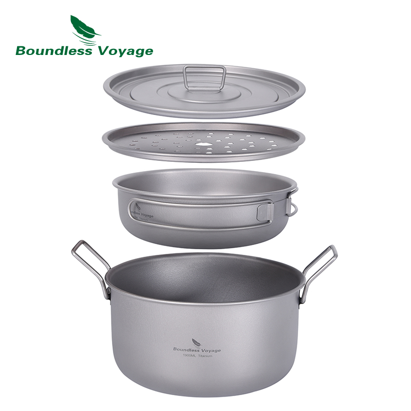 Camping Cooking Utilities - Boundless Voyage Camping Cooking Pot Multifunctional