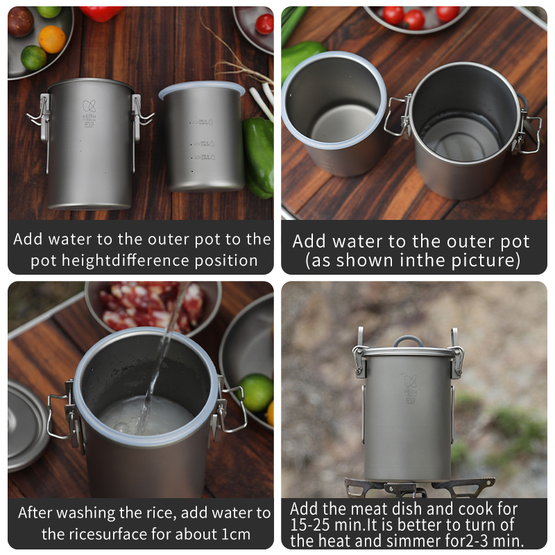 KEITH Pure Titanium Rice Cooke - огляд і ціна Camping Cooking Utilities