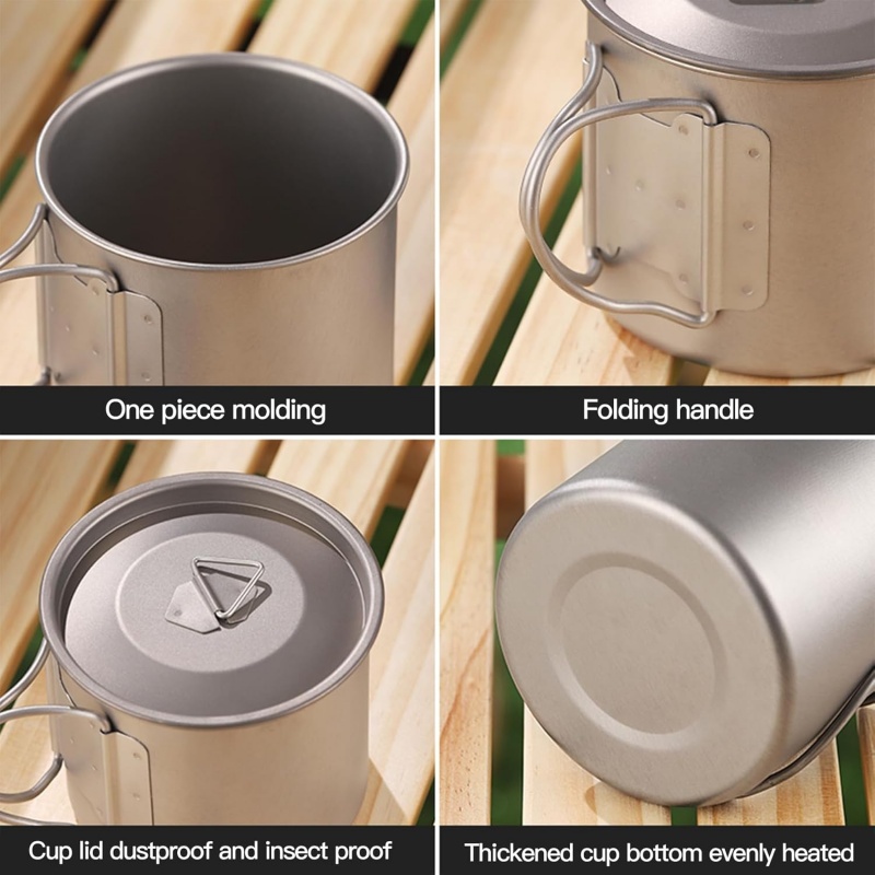 Titanium Camping Mug with Fold - огляд і ціна Camping Cooking Kitchen