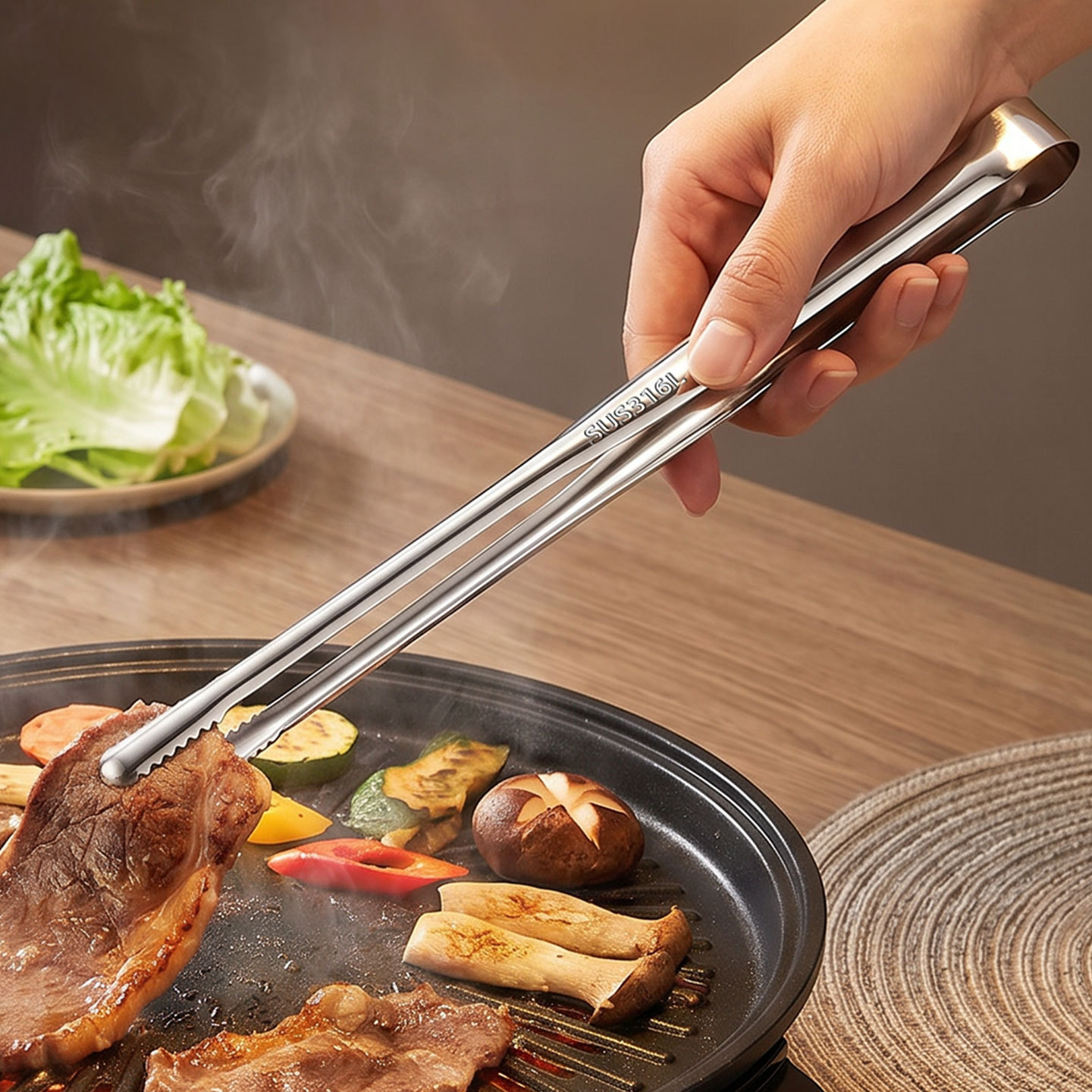Grill Tongs Meat Culinary Nipp - огляд і ціна Camping Cooking Griddle