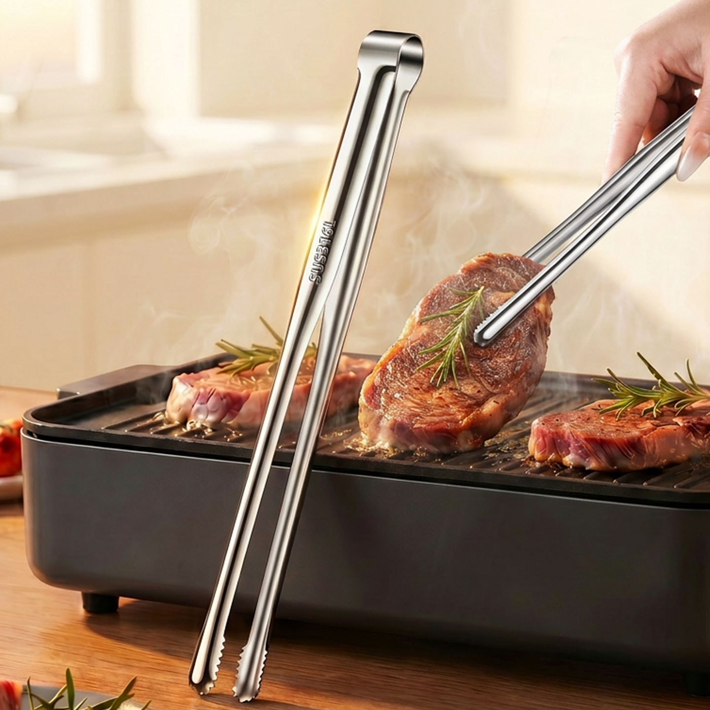 Grill Tongs Meat Culinary Nipp - огляд і ціна Camping Cooking Griddle