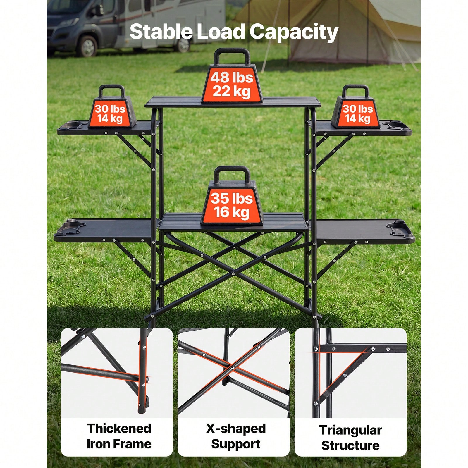 Camping Kitchen Table, Slim-Fo - огляд і ціна Camping Cooking Kitchen
