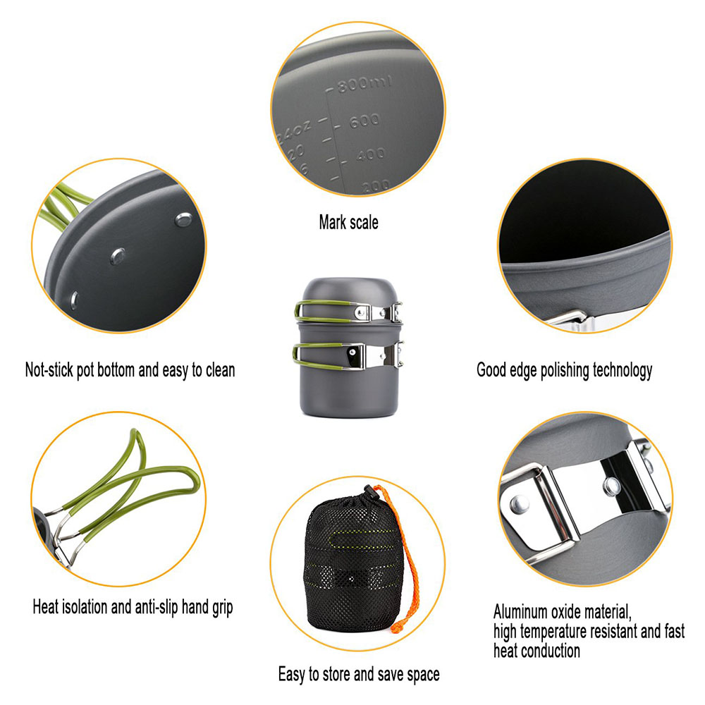 Ultralight Camping Pots Cookwa - огляд і ціна Camping Cooking Accessories Set