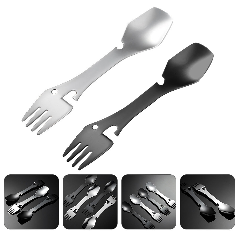 2Pcs Rustproof Stainless Steel - огляд і ціна Camp Spork Set