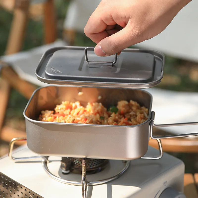 Camping Titanium Lunch Box 800 - огляд і ціна Camping Cooking Noodles
