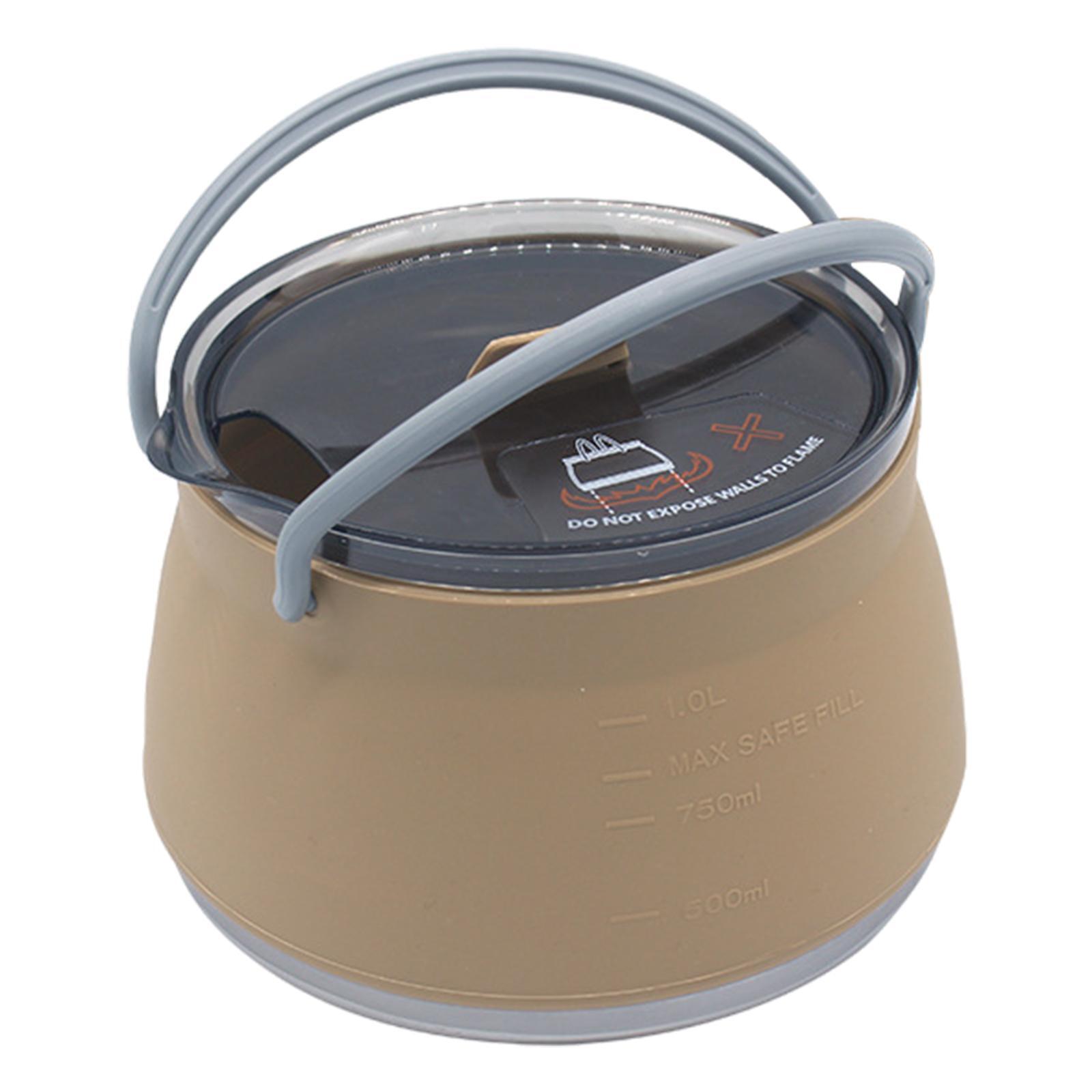 Collapsible Camping Silicone C - огляд і ціна Camping Cooking Kettle