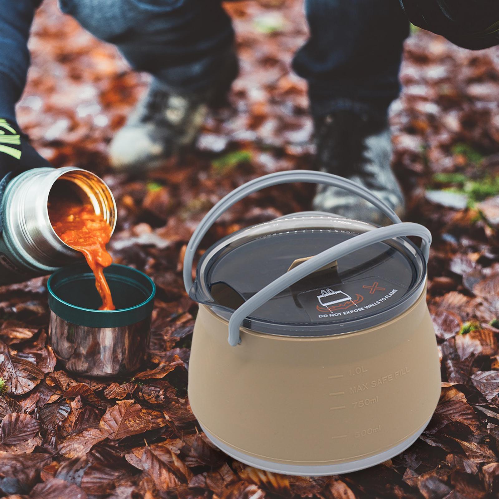 Collapsible Camping Silicone C - огляд і ціна Camping Cooking Kettle