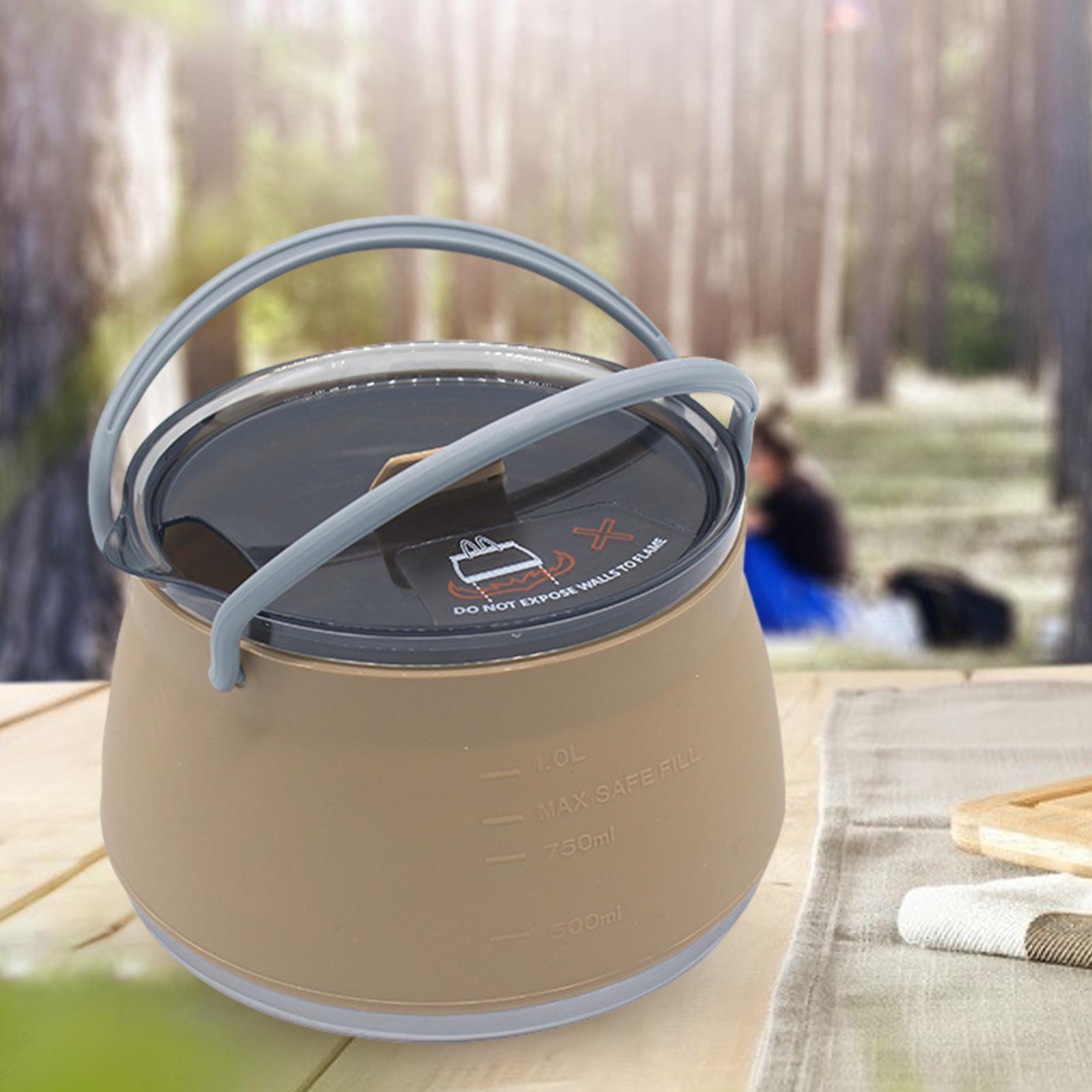 Collapsible Camping Silicone C - огляд і ціна Camping Cooking Kettle