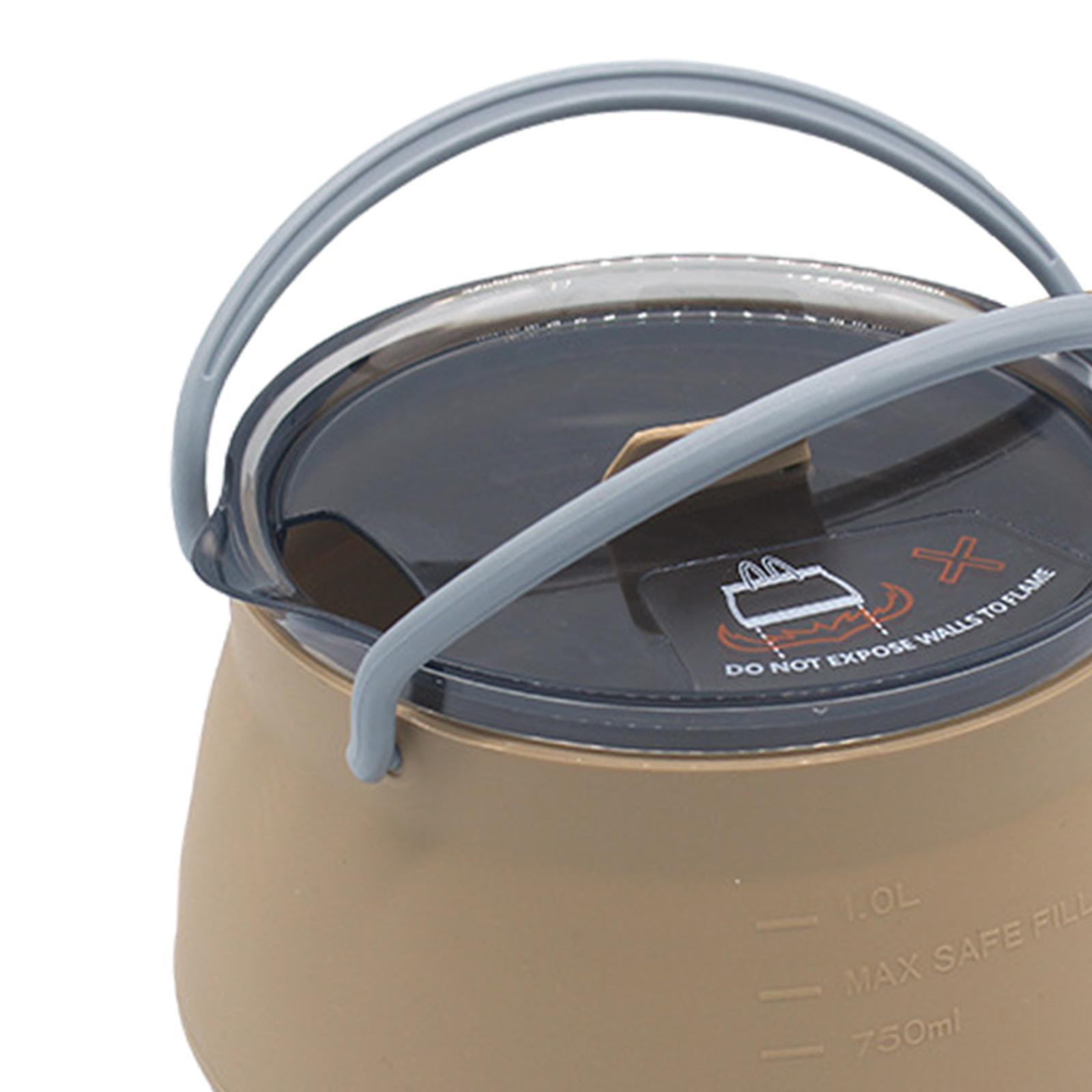 Collapsible Camping Silicone C - огляд і ціна Camping Cooking Kettle