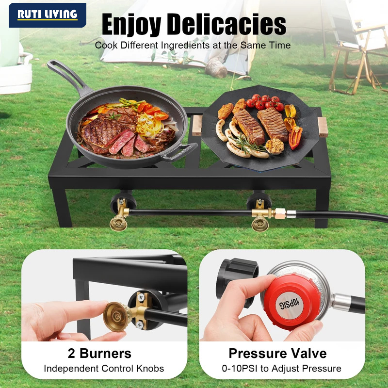 Portable 1/2 Burner Outdoor Ga - огляд і ціна Camping Cooking Gazebo