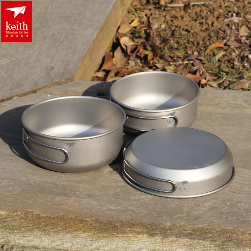 Keith 3PCS Titanium Cookware P - огляд і ціна Camping Outdoor Cooking Set