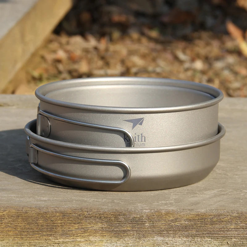 Keith 3PCS Titanium Cookware P - огляд і ціна Camping Outdoor Cooking Set