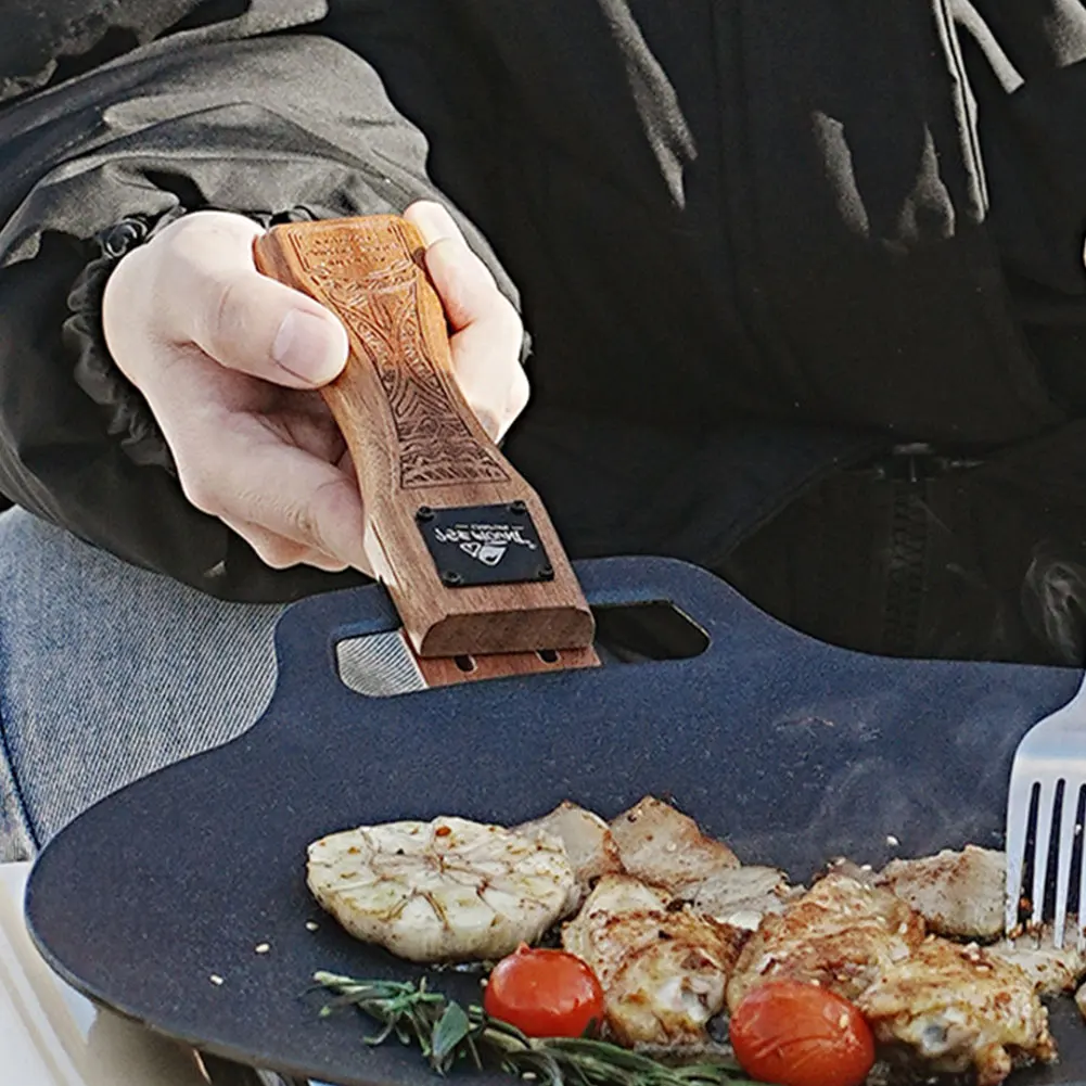 Outdoor Natural Wood Grill Pan - огляд і ціна Camping Cooking Utilities