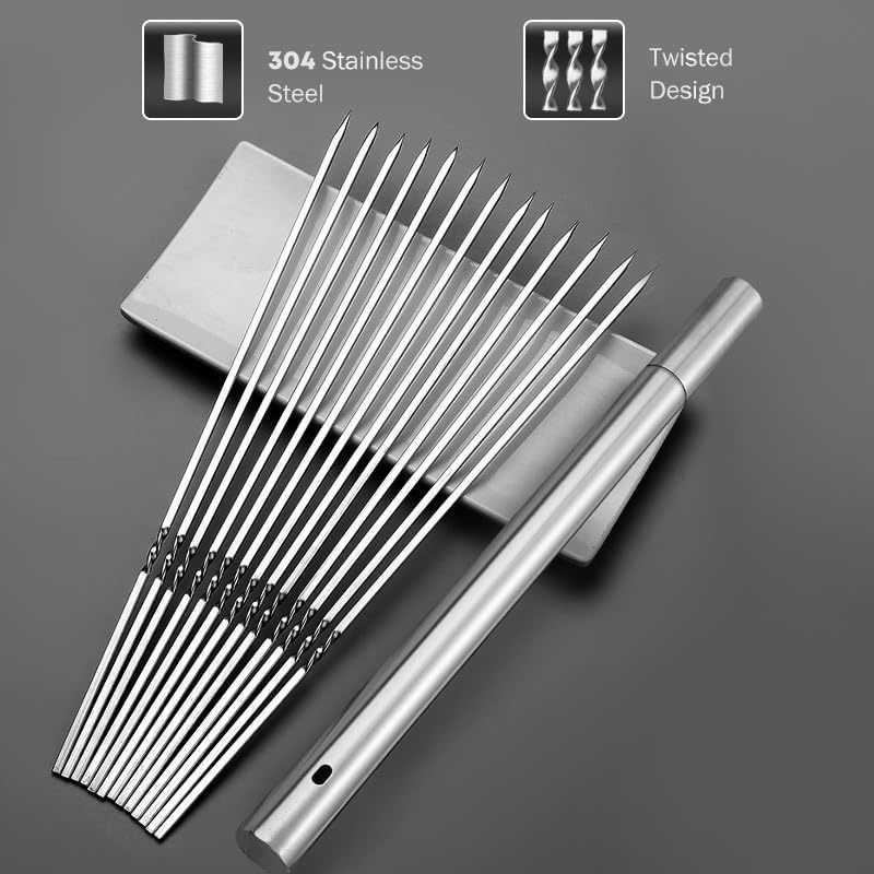 Stainless Steel Barbecue Skewe - огляд і ціна Camping Cooking Candle