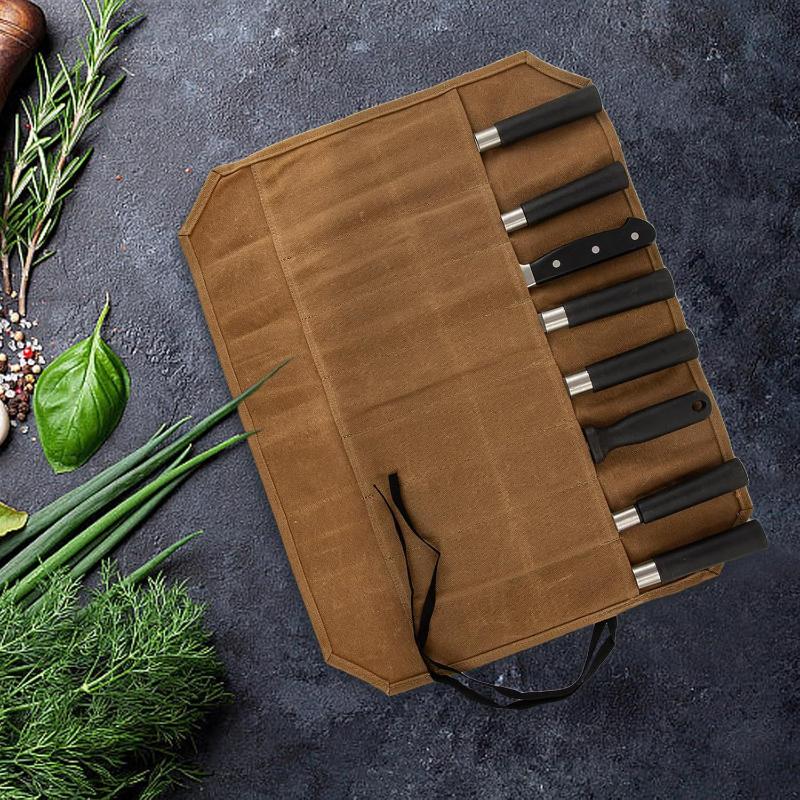 Waxed Canvas Chef Knife Roll M - огляд і ціна Camping Cooking Kitchen