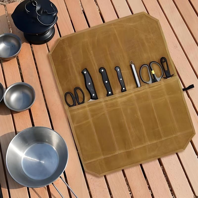 Waxed Canvas Chef Knife Roll M - огляд і ціна Camping Cooking Kitchen