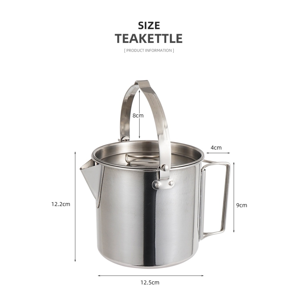 Stainless Steel 1.2L Portable  - огляд і ціна Camping Cooking Kettle