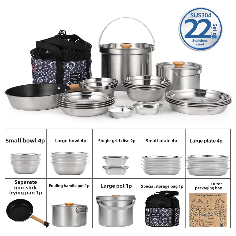 NOBANA Newest Outdoor Stainles - огляд і ціна Camping Cooking Utilities