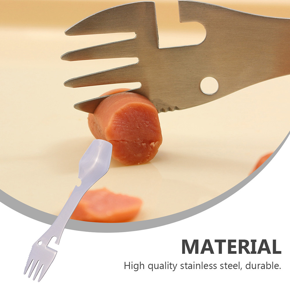 2Pcs Multifunctional 5-in-1 St - огляд і ціна Camp Spork Set