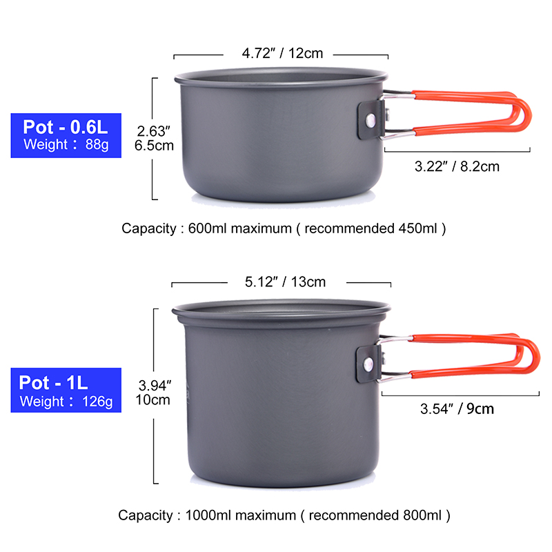 Widesea Camping Cookware Set O - огляд і ціна Camping Cooking Utilities