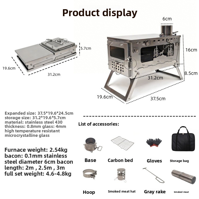 Stainless Steel Foldable Porta - огляд і ціна Camping Cooking Griddle