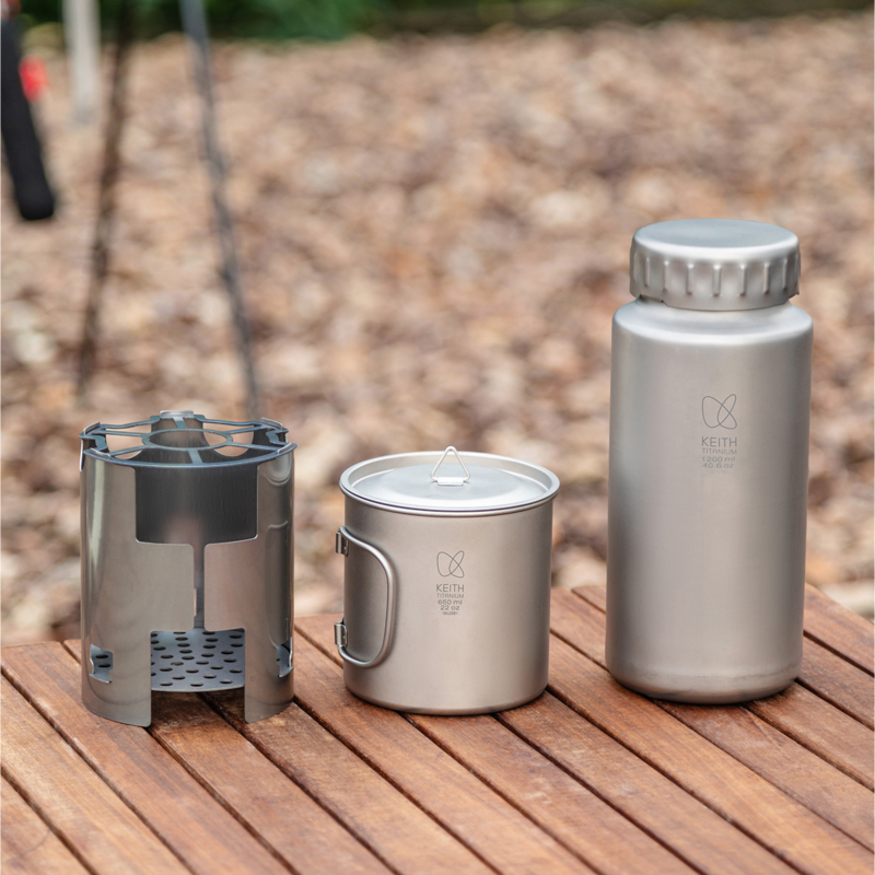 KEITH Pure Titanium Nesting Ca - огляд і ціна Camping Outdoor Cooking Set