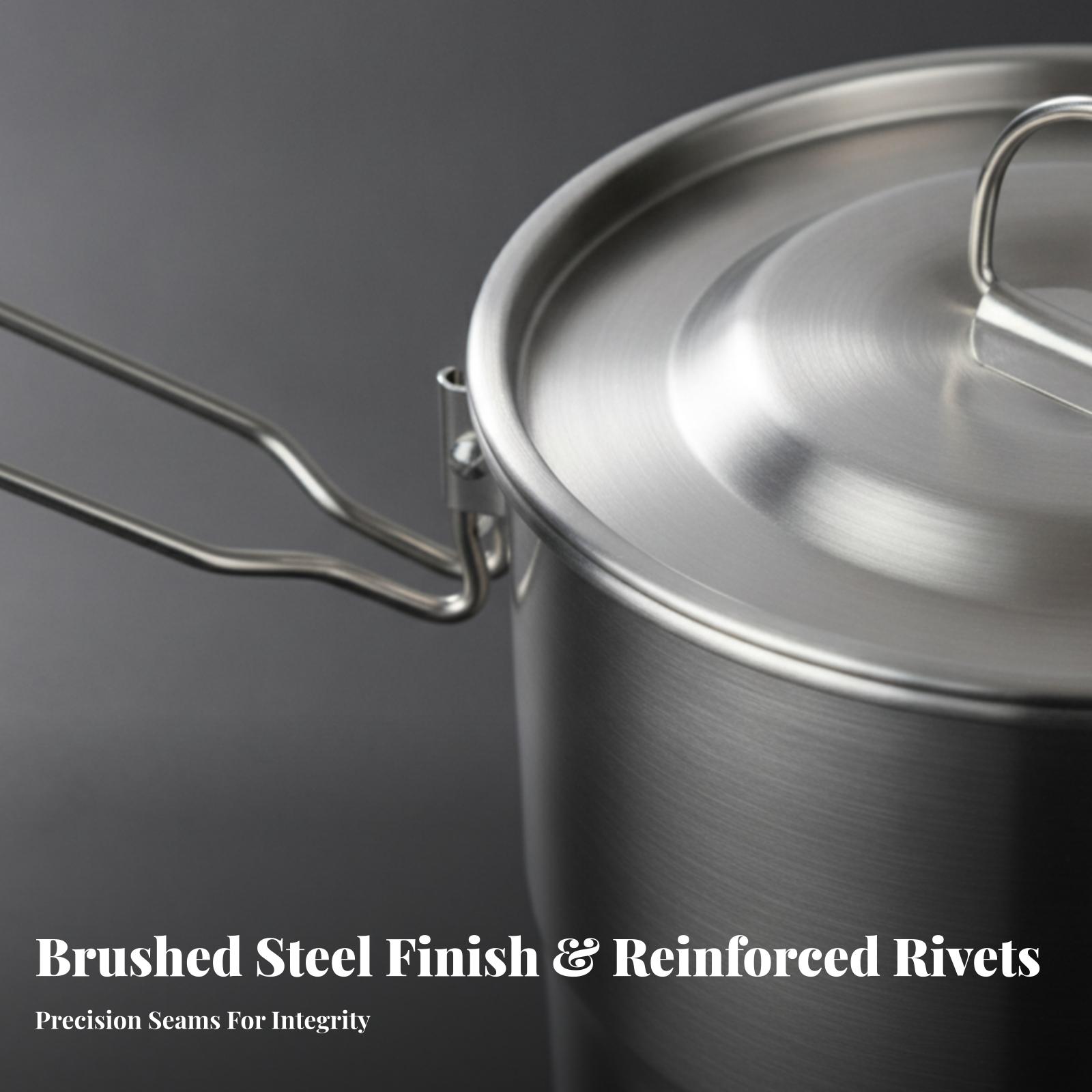 Stainless Steel Camp Cooker wi - огляд і ціна Camping Cooking Pot With Lid