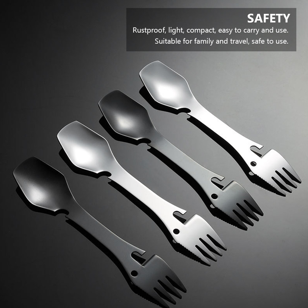 2Pcs Portable Stainless Steel  - огляд і ціна Camp Spork Set