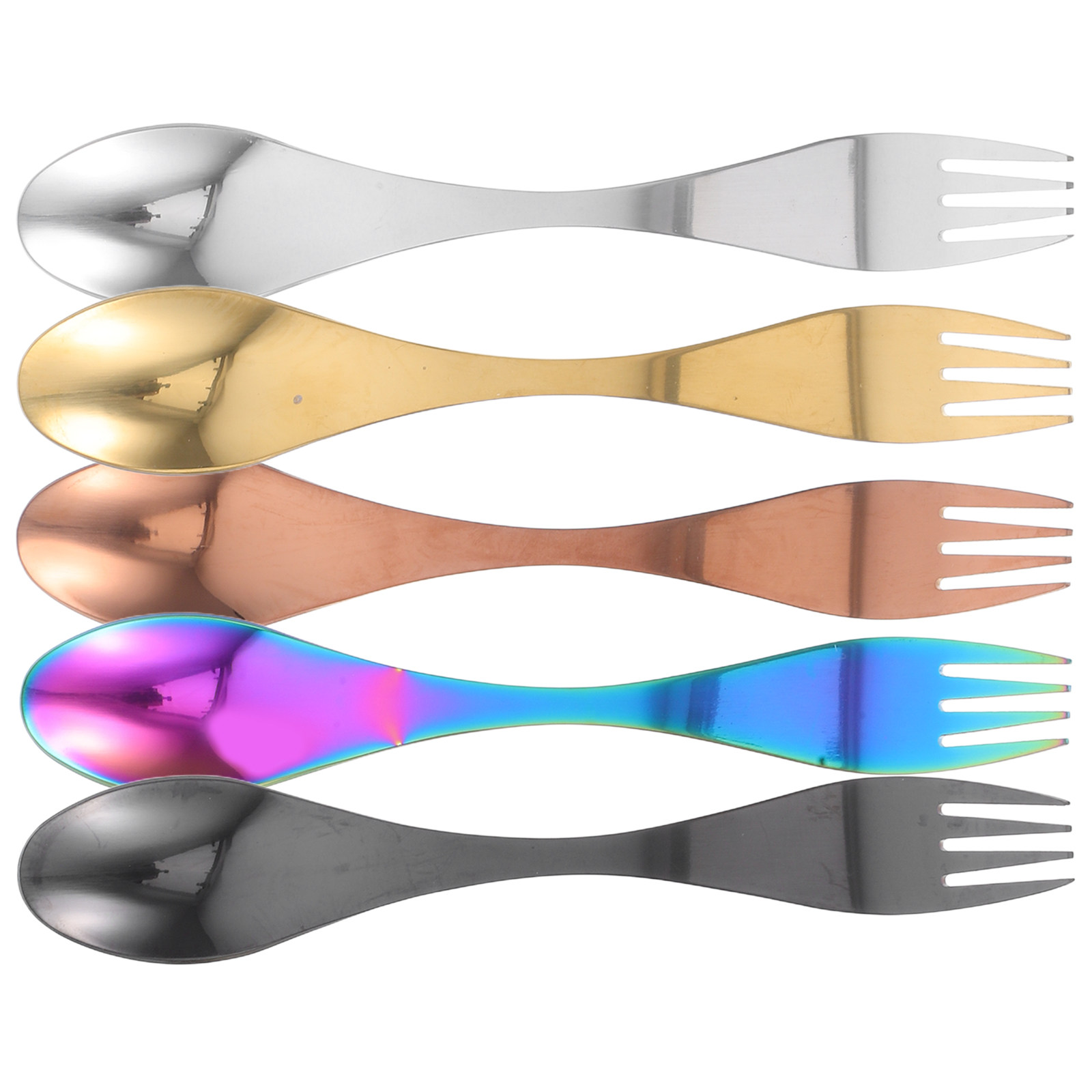 5Pcs Stainless Steel Spork Set - огляд і ціна Camp Spork Set
