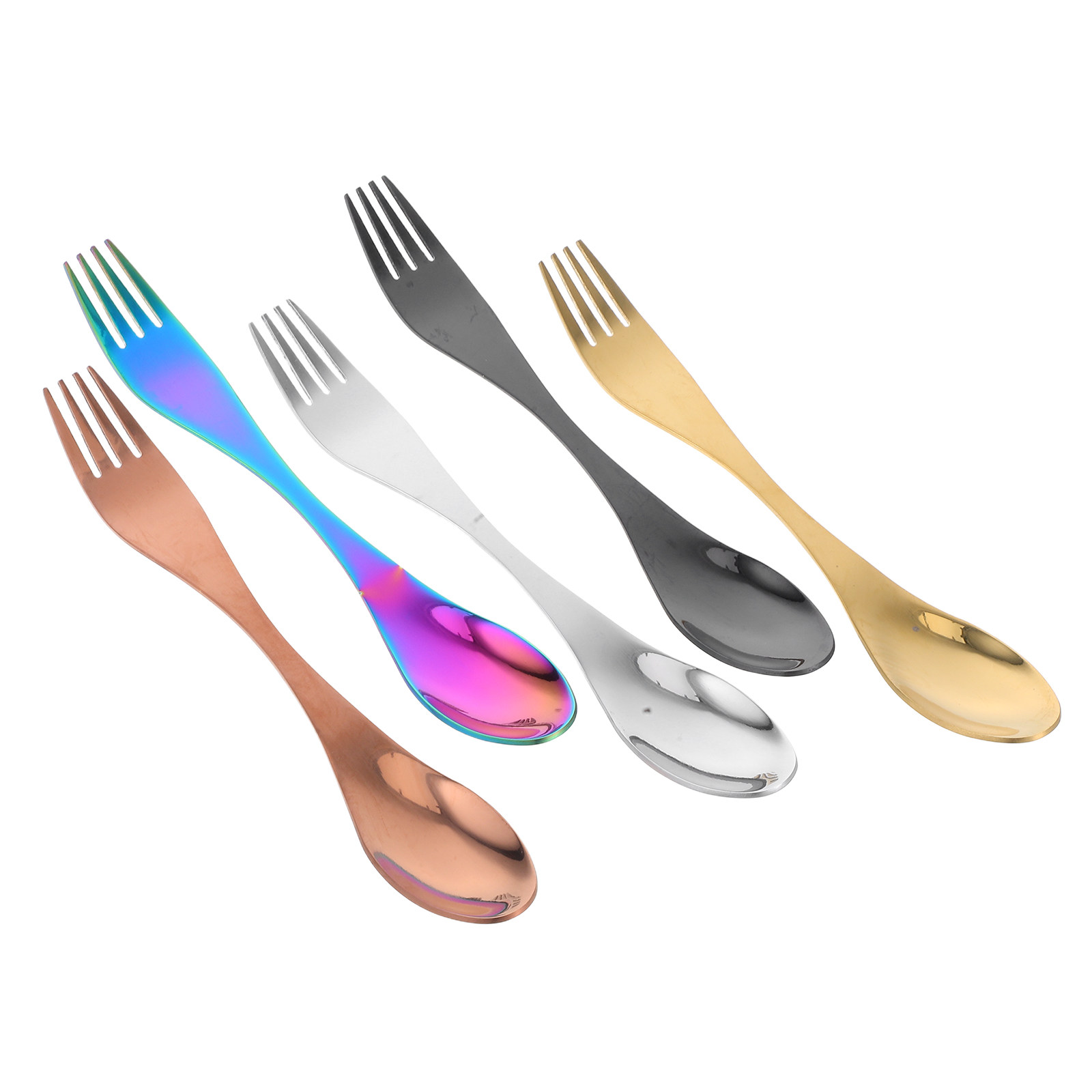 5Pcs Stainless Steel Spork Set - огляд і ціна Camp Spork Set