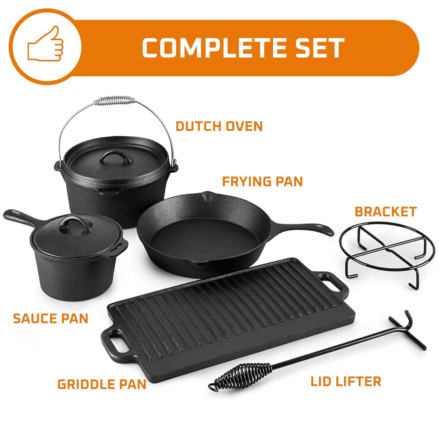 Camping Cooking Set Of 7. Pre  - огляд і ціна Camping Cooking Pot With Lid