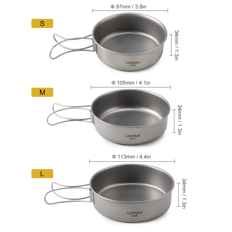Lixada Titanium Bowls Ultralig - огляд і ціна Camping Cooking Griddle