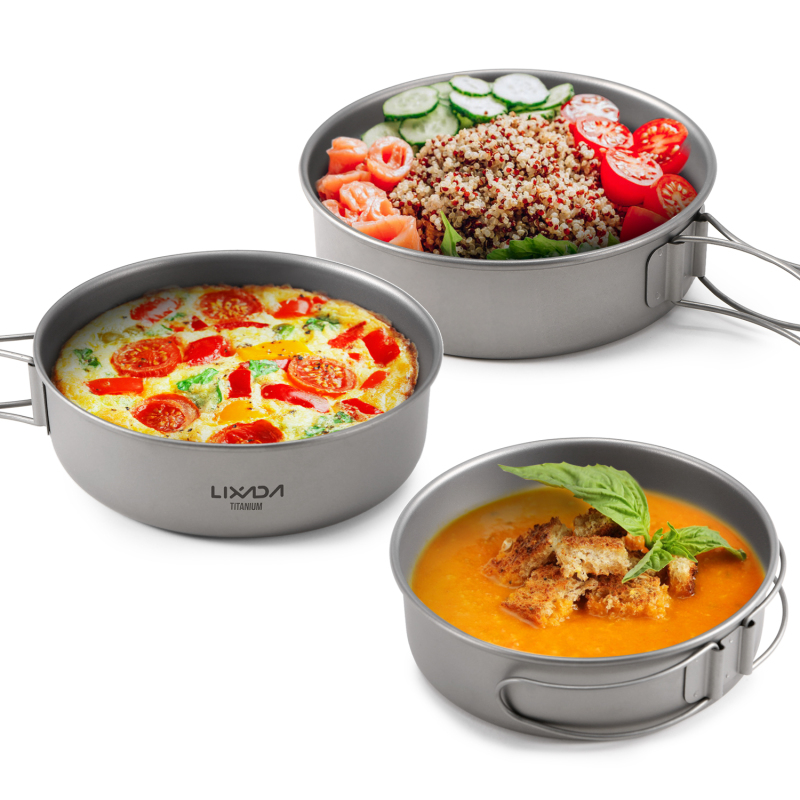 Lixada Titanium Bowls Ultralig - огляд і ціна Camping Cooking Griddle